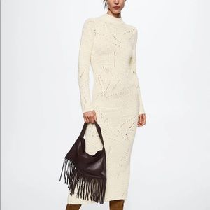Mango Openwork Detail Sweater Dress
